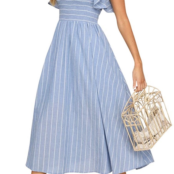 NWT BerryGo Blue Striped Dress with Pockets! - Picture 13 of 14